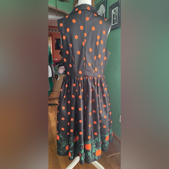XL Lindy Bop Halloween Retro Pumpkin Dress (altered, see description) - Picture 5 of 6